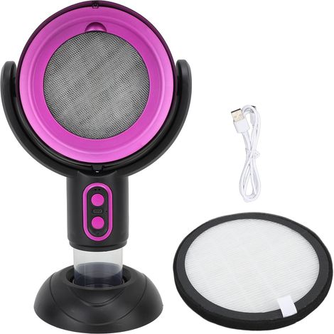 Hotte de cuisine Portable à 2 vitesses, Ion négatif, alimenté par USB, ventilateur d'extraction pour appartement, 5V, 8W, noir et violet. (1/5)