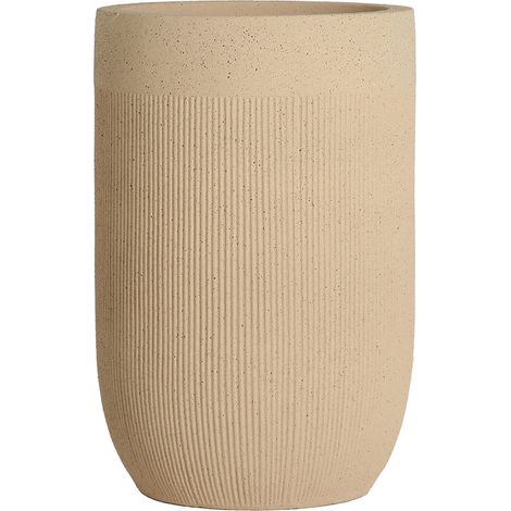 Cache pot contemporain effet sable en polyresine pour intérieur élégant - Sable naturel contemporain (1/4)