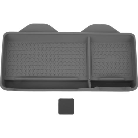 Tesla Model 3/Y Range Gris Organiseur Silicone Multifonction Avec Aimant Caché Boîte De Rangement Tableau De Bord (1/5)