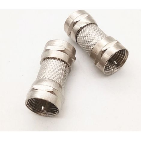 Connecteur Coaxial F Mâle À Mâle - Adaptateur RF 75 Ohms Pour Câble RG6 - Extension Antenne TV Splitter - Lot De 2 (1/5)
