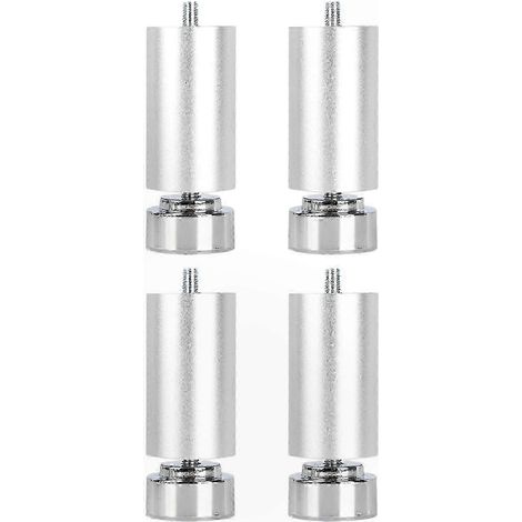 Pieds de meubles en métal à filetage M10 réglables, compatibles avec canapés, lits, tables et armoires, argent, 25 cm. (1/4)