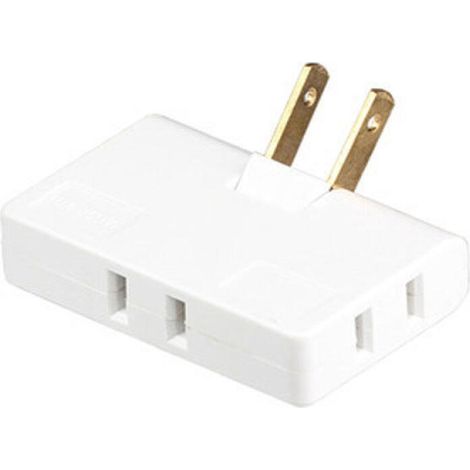 Multiprise murale plate 2 prises rotatives adaptateur AC compact installation facile blanc (1/4)