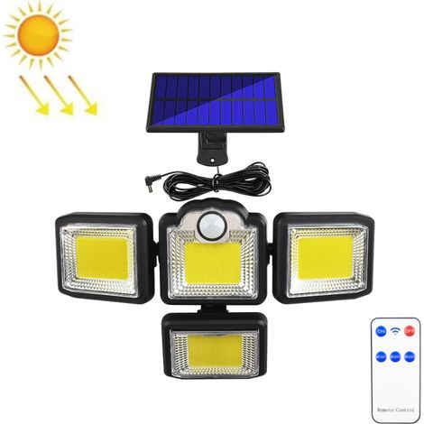 Solar Induction Wall Light with Human Body, 192 COB LEDs, Outdoor Lighting, Waterproof, for Fence, Road Lighting, Street Light (1/5)