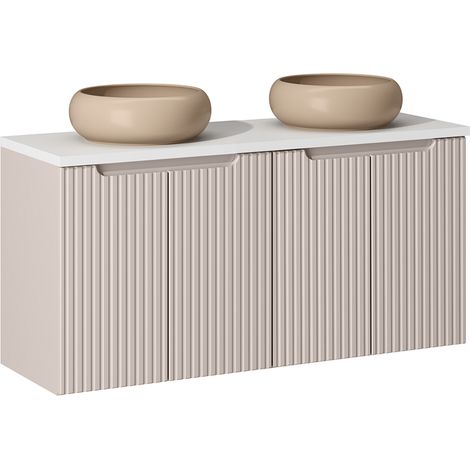 Mobile bagno doppio lavabo Riva cachemire 120cm