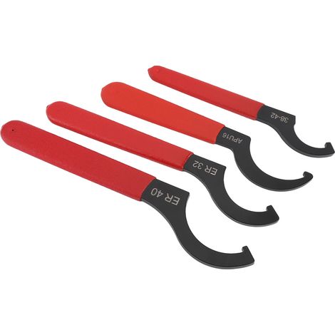 Jeu de 4 clés à ressorts hélicoïdaux universelles réglables APU16 ER32 40 pour applications commerciales, plomberie et automobile (1/5)