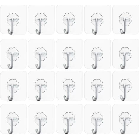Lot de 20 Bandes adhésives, Crochets sans perçage, Pour cadres photo, Décoration murale, Intérieur (1/5)