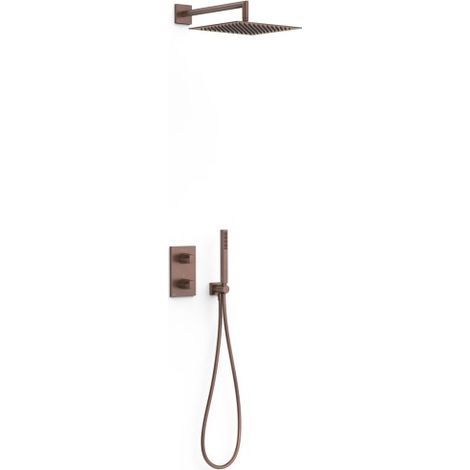 Kit robinet thermostatique encastré 2 voies pour douche Therm-box Volcanic - TRES 21135004VO
