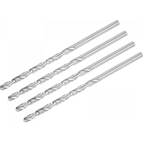 HSS Haute Vitesse Acier Extra Long Forets Hélicoïdaux 6.2mm Perceuse Diamètre 160mm Longueur 4Pcs (1/5)