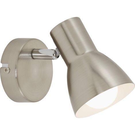 Applique Murale, Spot mural, Spots Orientables et Pivotants, 1x E14, max. 25 Watt, Nickel Mat, 80x130mm (DxA) (1/5)