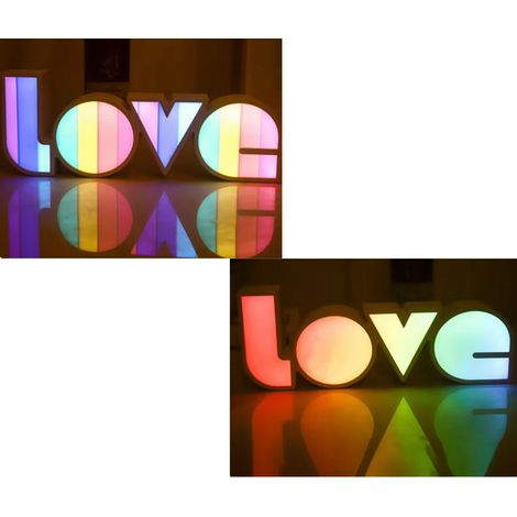 Lampada Luminosa Love Scritta Scrivania Luce Romantica Decorazione (1/5)