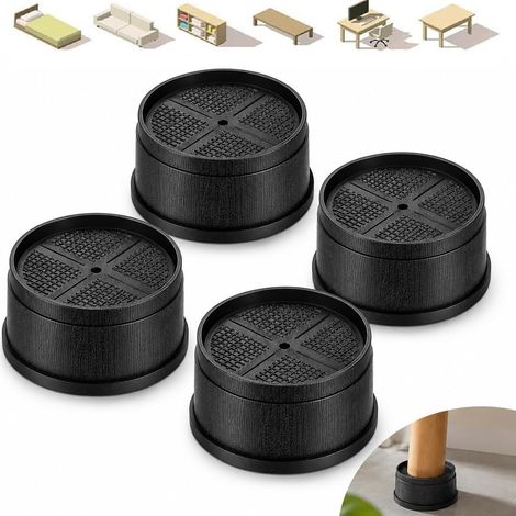 4 x 1000kg Furniture Raisers, Anti-Vibration Supports for Washing Machine and Refrigerator, Non-Slip Pads 4cm, Riser for Bed, Sofa, Wardrobe and Appliances (1/5)