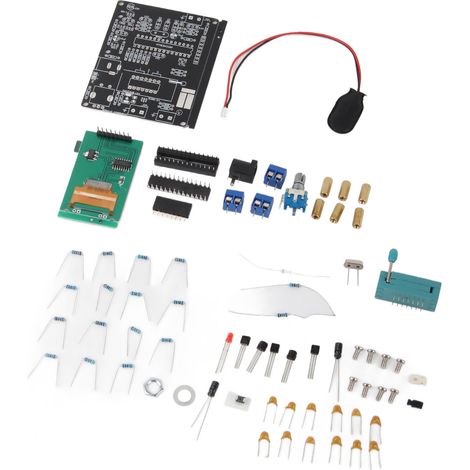 Testeur de transistors GM328 Kit DIY : Compteur de fréquence, onde carrée PWM, écran graphique couleur, LCR diode, condensateur, voltmètre, alimentation 6,8-12V CC (sans pile) (1/5)