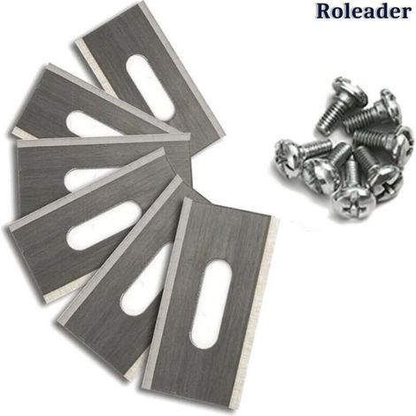 Lawnmower blade, Pack of 30 lawn blades with double-sharpened stainless steel blades, 36.5 x 18.5 x 0.65 mm. (1/5)