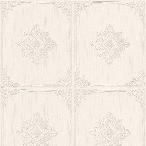 BRICOFLOR Papier peint baroque Tapisserie baroque Papier peint intissé Beige / crème Gris - 10,05 x 0,53 m (1/5)