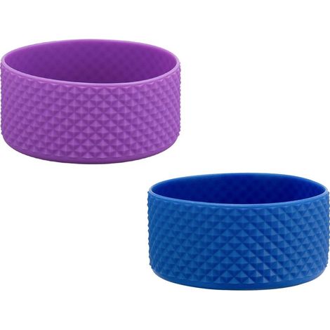 Silikon-Flaschenhülle – rutschfest mit Diamantstruktur – kompatibel mit Flaschen von 12 bis 40 oz und Standard-Wasserflaschen – 2 Stück (1/5)