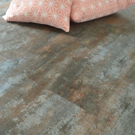 Décoweb – Dalle de sol PVC clipsable – Click 5G – Acier vintage – Pose flottante sans colle – Résistant à l'humidité – Surface 1,49 m²