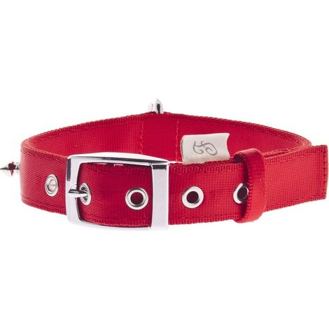 Collare regolabile con borchie in nylon per cani: 4 cm x 43-53cm - nero (1/5)