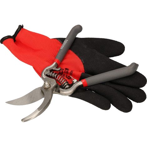 KOTARBAU Taille-haies en acier avec manche en caoutchouc Sécateur 21 cm Cisailles à rosiers ébrancheurs pour le jardin pour couper et tailler les branches (1/5)