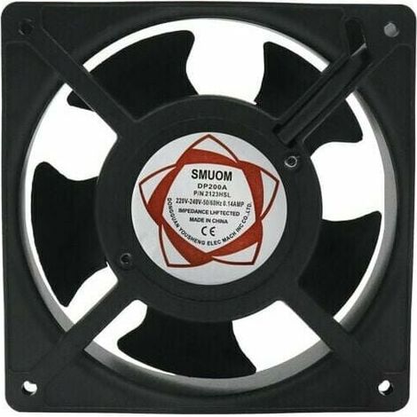 Alovez – Ventilateur axial haute température 120 x 120 x 38 mm – Pales en métal silencieuses – Compatible poêles et cheminées – Installation rapide (1/4)