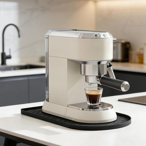 Tapis de machine à café 25 x 40 cm en silicone antidérapant résistant à la chaleur imperméable Petit tapis en silicone pour Dedica Style, Senseo Original Plus et Creami (1/5)