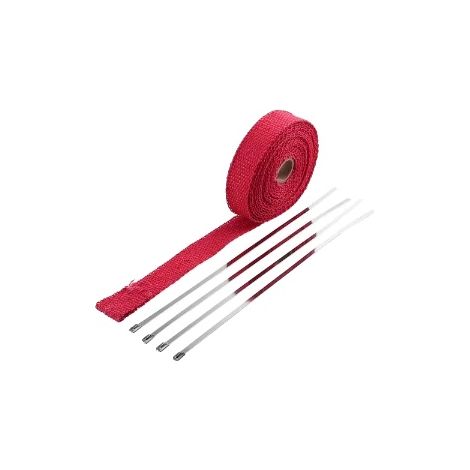 Ruban Thermique Exhaust, Protection Haute Température, Installation Facile, Multi-pièce, Rouge (1/2)