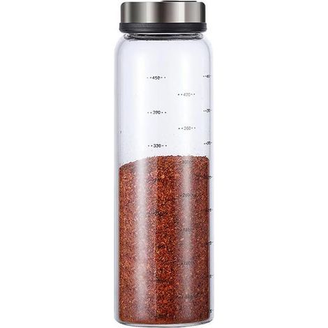 Salt and pepper shakers with adjustable pouring holes - Perfect dispenser for your salts, 500 ml (1/5)