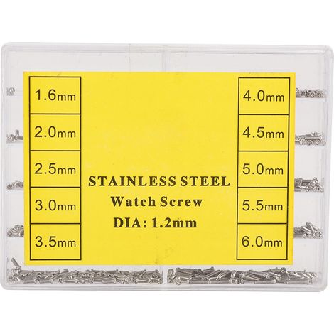Vis en Acier Inoxydable 1,6-6,0mm pour Fixation de Bracelet de Montre (1/5)