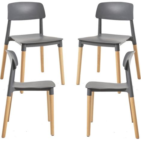 Packs Sillas Comedor - Pack 4 Sillas Estin - Gris oscuro (1/5)