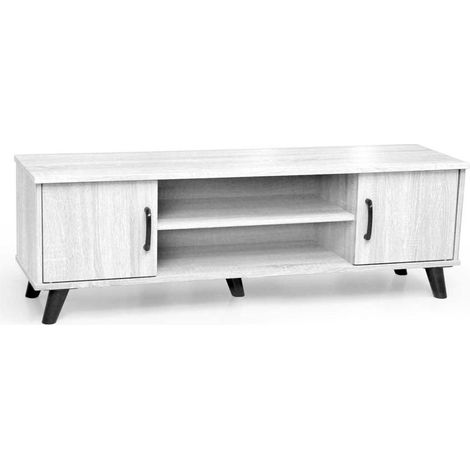 Mobile TV Ares bianco legno 120x33x40 cm