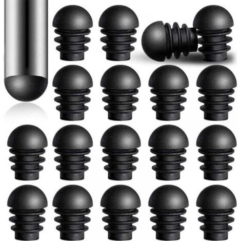 (24 pezzi) Tappi terminali rotondi con inserti in tubo di plastica da 15,8 mm di diametro esterno, tappi terminali per gambe di sedie, protezioni per tappi terminali in plastica