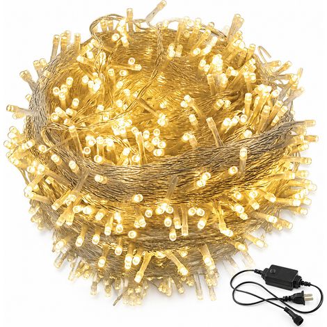 Guirlande Lumineuse LED Étanche, Blanc Chaud, 300 LED, 24 V pour Décoration de Noël (1/5)