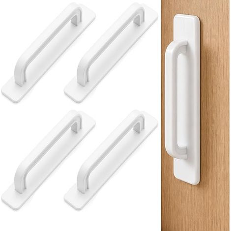 Poignet Poignee de Porte Blanc Poignées Porte Poignées Meubles, Balcon, Fenêtre (1/5)
