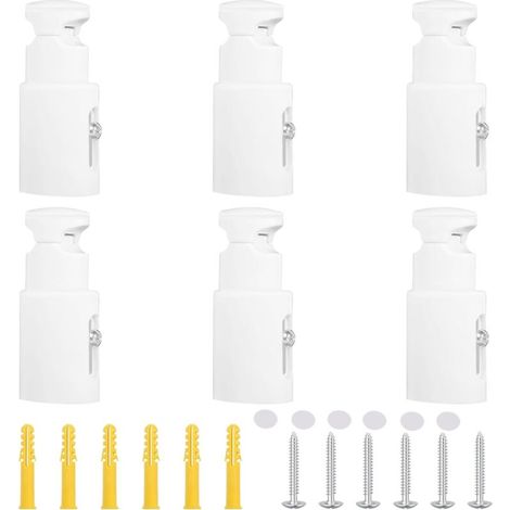 Set di 6 supporti per portasciugamani, staffa per termosifone in ghisa, supporto per termosifone con distanza regolabile, adatto a termosifoni da bagno dritti o curvi.