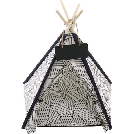 Trade Shop - Tipi Cama Cojín Extraíble Lavable Portátil Para Mascotas 60x60x90cm - (1/5)