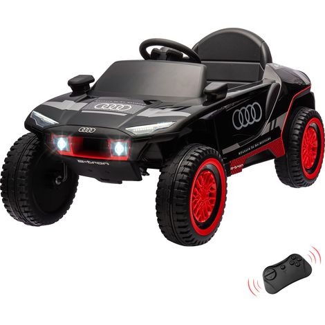 GARVEE Kinder Elektroauto Audi R8 Spyder, 12V lizenziertes Kinderfahrzeug mit 70W Motor, Fernbedienung & LED Scheinwerfer, EVA Reifen, Geschenk für Kinder ab 3 Jahren, Schwarz (1/5)