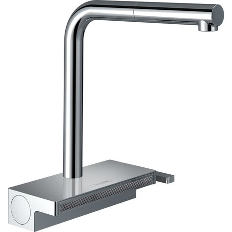 HANSGROHE Mitigeur de cuisine 250 avec douchette extractible 2 jets, sBox chromé Aquno Select M81 (1/10)