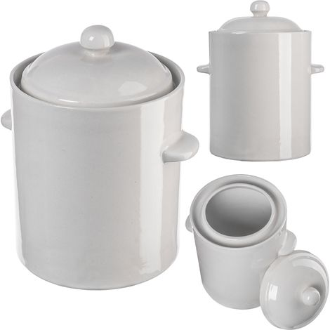 KADAX Topf Herm 10 l 24,7 x 25,5 x 30,8 cm creme + Deckel