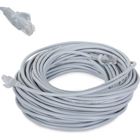 Câble réseau Cat5e - Câble Internet 20 m, réseau Ethernet LAN, connexion filaire (1/4)
