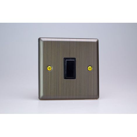 Varilight 10A 1-Gang Rocker Switch - Antique Brass Elegance