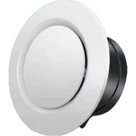 Grille de ventilation VMCRool - Grille de ventilation ronde réglable en forme de disque - Bride blanche de 75 à 200 mm - 150 mm (1/5)