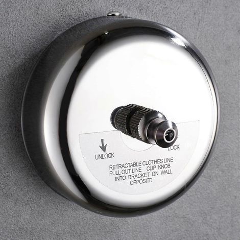 Ausziehbarer Wäscheständer für den Innen- und Außenbereich, aus robustem Edelstahl SUS304, zur Wandmontage. (1/5)