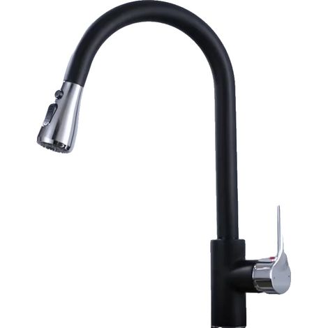 Grifo de cocina, caño extraíble, monomando, 04043kc, G1/2-a (1/2)