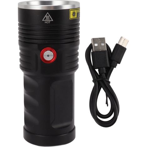 Ortviai Lampe UV 365 nm avec filtre noir, torche rechargeable USB-C en aluminium, étanche IPX6, pour détecter les taches d’urine, minéraux et résines (1/5)