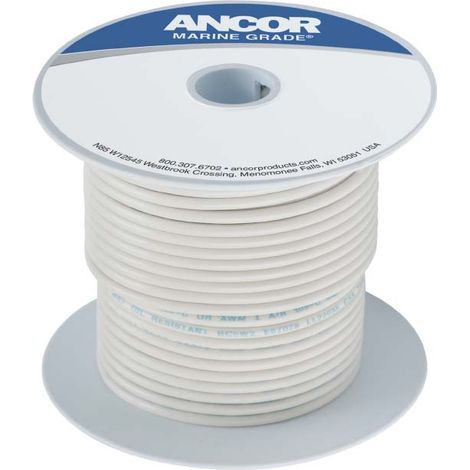 Ancor Cable estañado 2 mm2, 5 metros, blanco , naútica, cableado marino