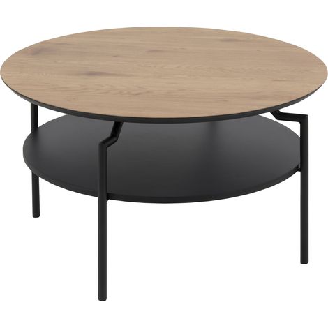 Gold Table basse, Ø80 cm, noir. (1/2)