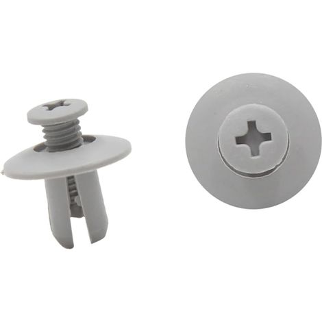 Clips de fixation en plastique pour voiture 8mm Attache de garniture de passage de roue gris (1/4)