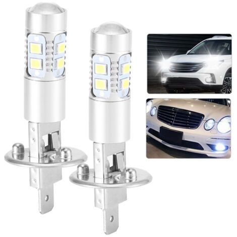 QORVA
-2x H1 6000K super blanche 3‑5W ampoules LED pour lampe de brouillard, kit de lumière de conduite,de (1/5)
