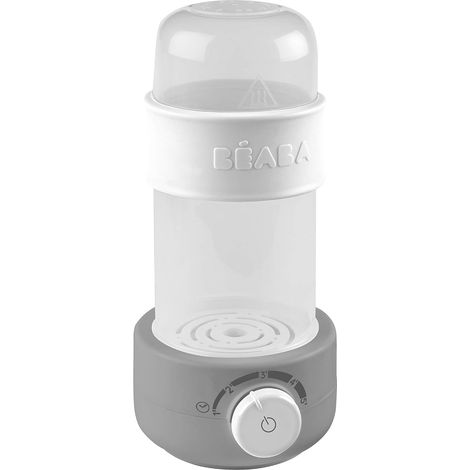 chauffe-biberon et stérilisateur vapeur béaba gris pour biberons, tétines, petits pots et lait maternel (1/5)
