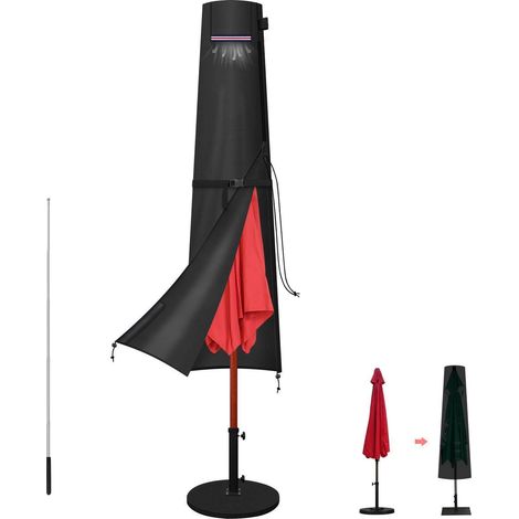 Sonnenschirm Schutzhülle 190cm wasserdicht mit Stab & Belüftung (1/5)