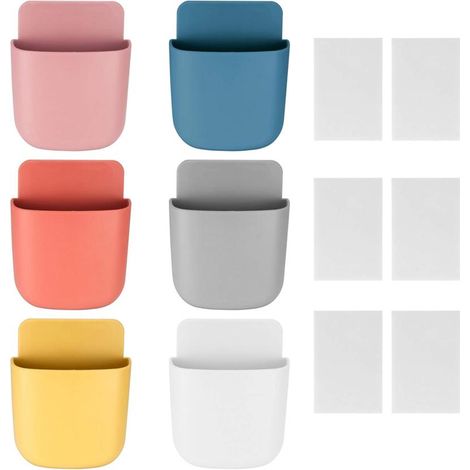 Lot de 6 rangements télécommande TV support mural boîte organisateur (1/5)